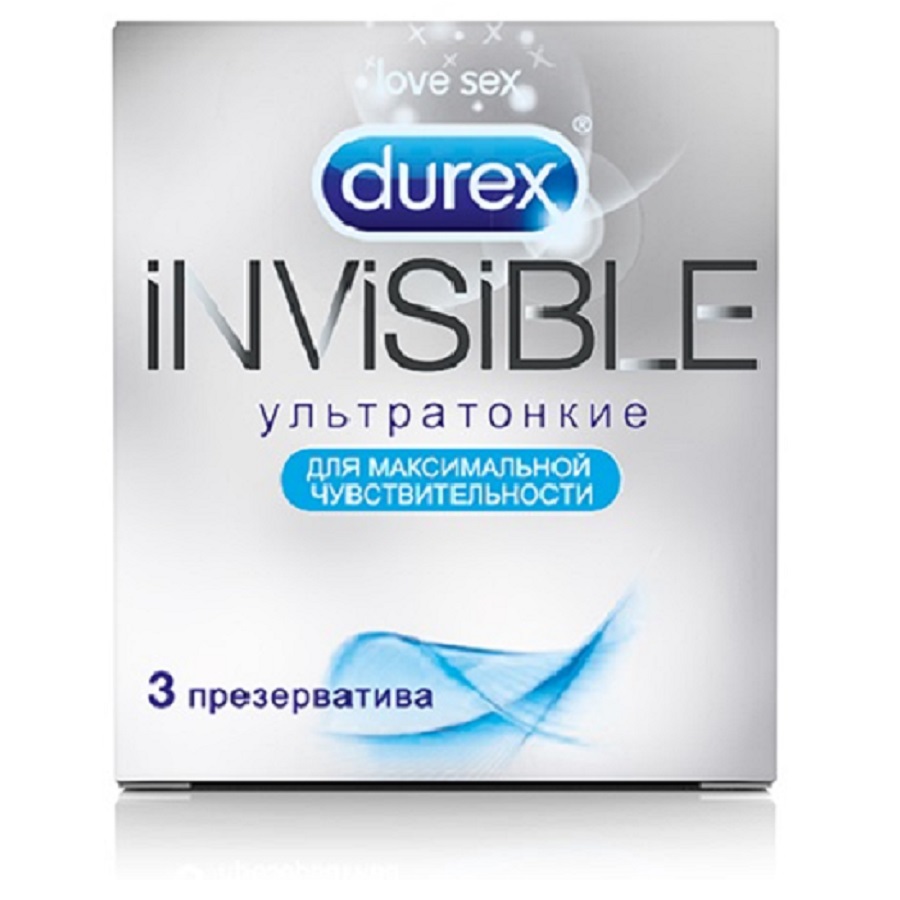 ЭЙСБЕР маркет-Презервативы Durex invisible ультратонкие 3 шт