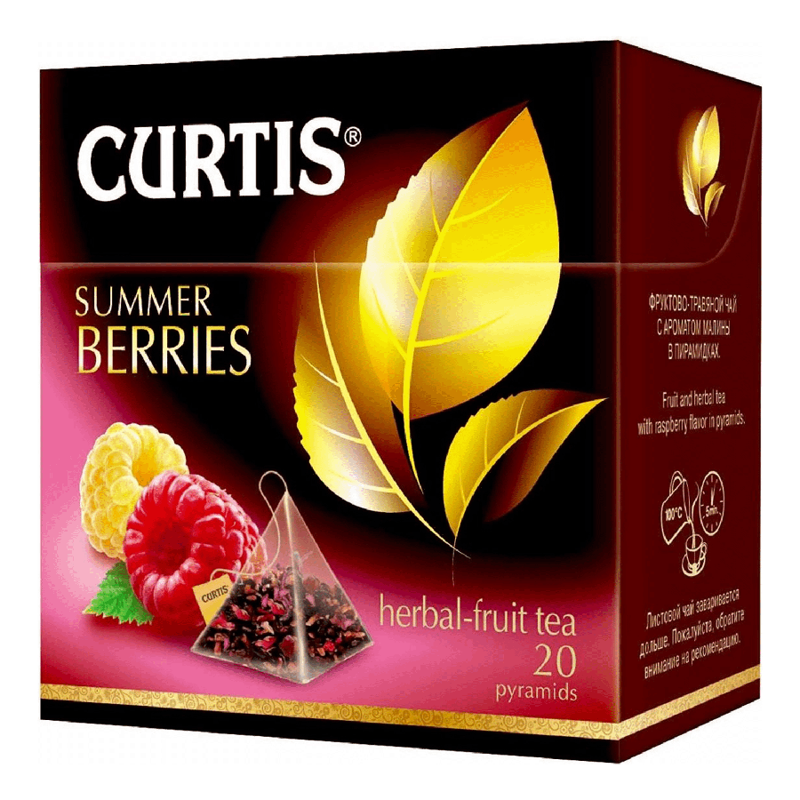 ЭЙСБЕР маркет-Фруктовый чай Curtis Summer Berries в пирамидках 1,7 г 20 шт