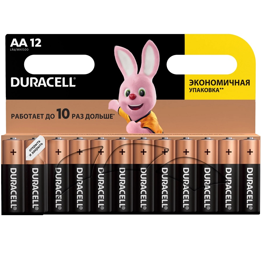 ЭЙСБЕР маркет-Батарейка Duracell AA, 12 шт.