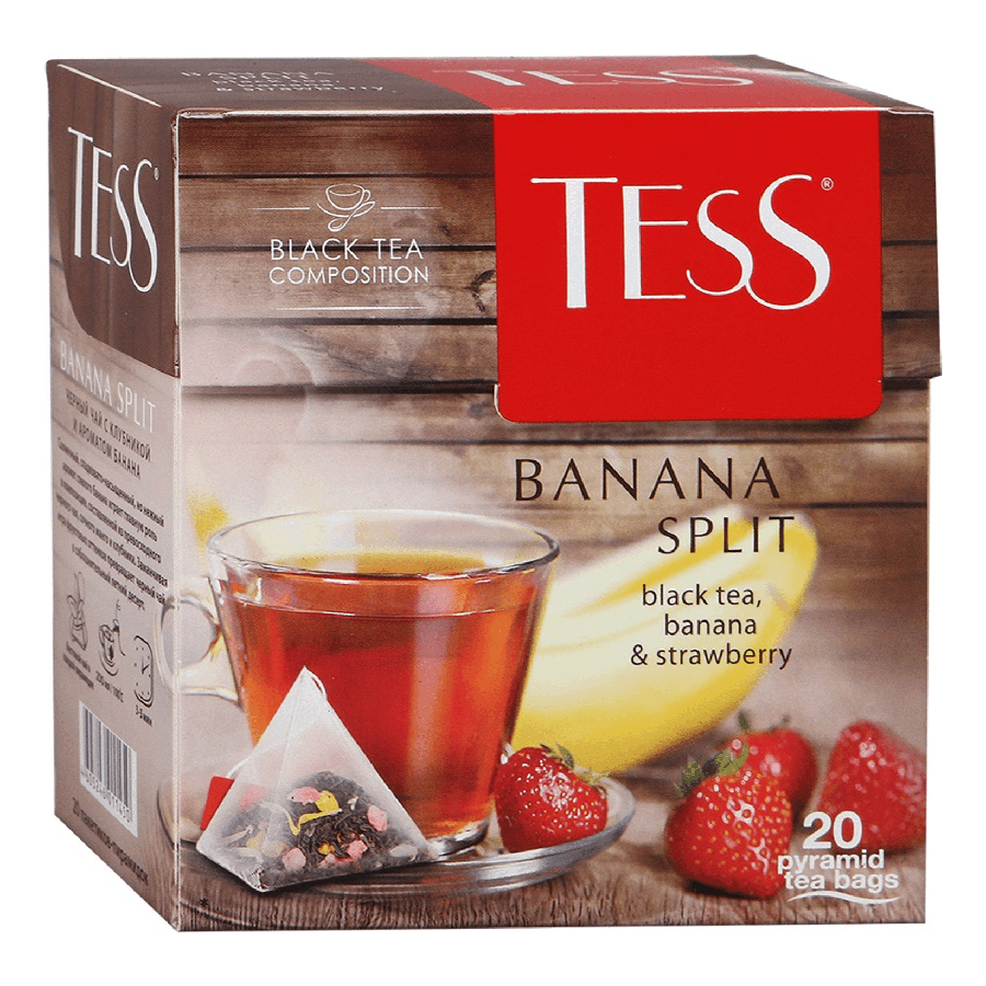 ЭЙСБЕР маркет-Чай черный Tess Banana Split в пирамидках 1,8 г х 20 шт